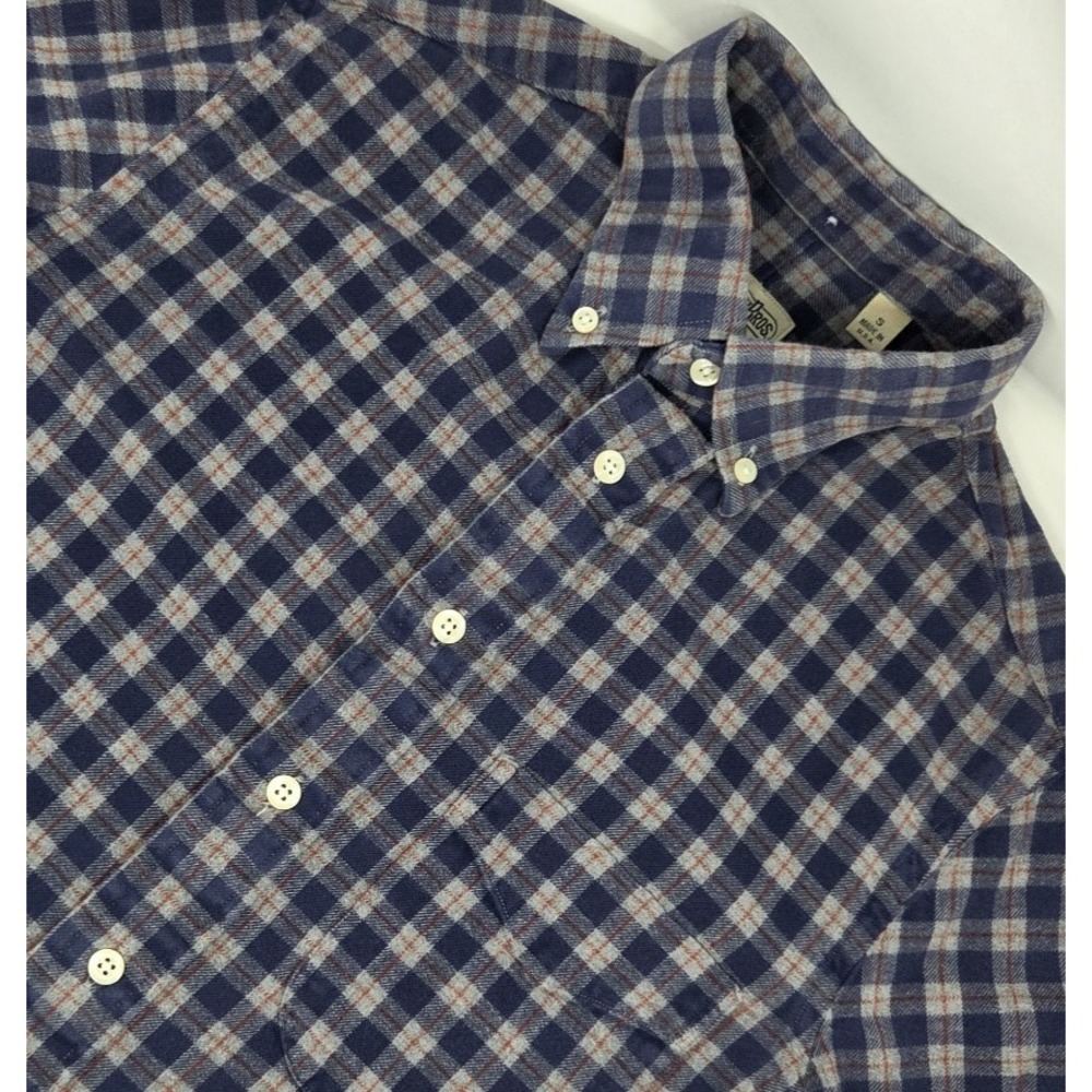 Gitman Bros Shirt Mens Small Blue Plaid Button Down Long Sleeve Classic USA Made